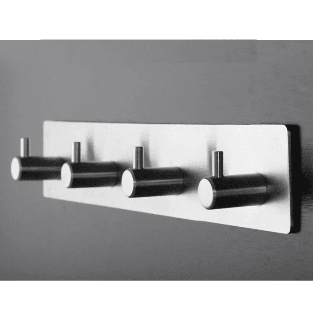 Thanh INOX SUS304 4 chấu treo quần áo, khăn tắm Dán Tường Keo 3M - TIDDO - Ảnh 3